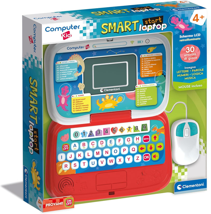 Clementoni Smart Start Laptop – Lernspiel 4 Jahre, Computer Kid, elektronisches Geschenk, Italienisc