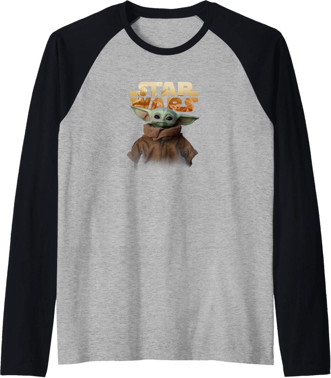 Star Wars Baby Yoda Logo Raglan