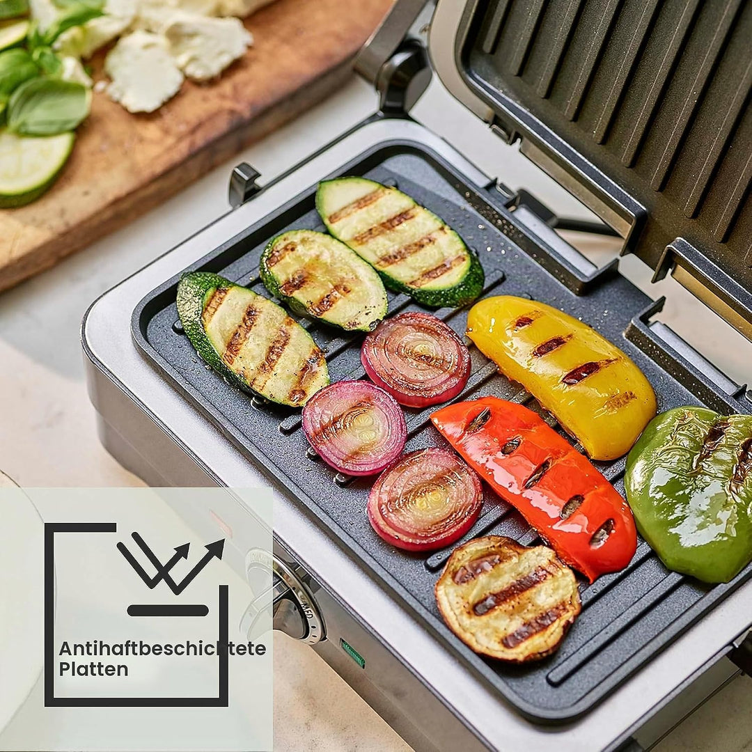 Cuisinart GRSM4U 2-in-1 Grill- und Sandwich-Maker, antihaftbeschichtet, abnehmbare Platten, Mitterna