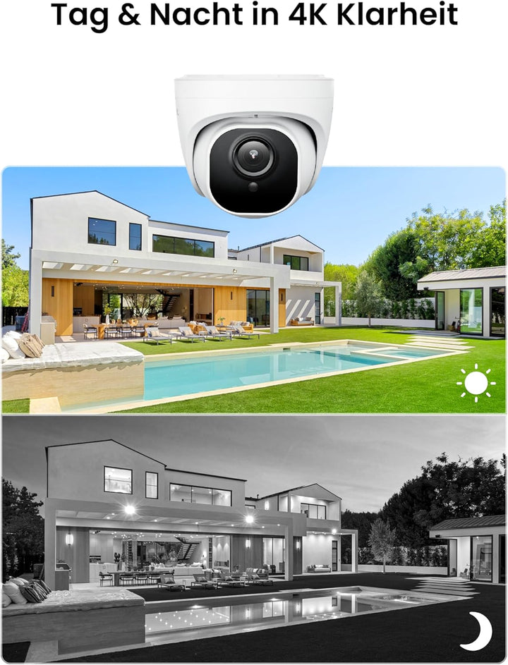 Reolink 4K Überwachungskamera Aussen Set, 4X 8MP PoE IP Kamera Überwachung mit Smarter Personenerken
