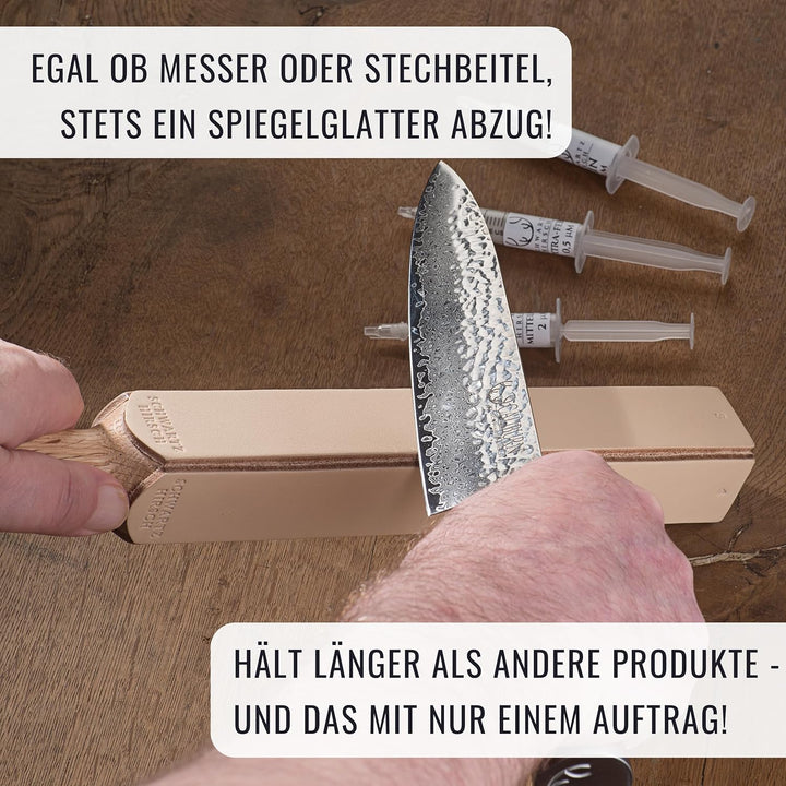SCHWARTZHIRSCH® Premium-Diamantpaste 1 µm (14000 Grit) - langlebige Abziehpaste für Streichriemen un