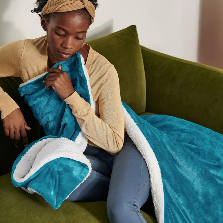 BEDSURE Kuscheldecke Flauschig Sofaüberwurf Türkis - Decke Sofa Klein als Couchdecke Überwurf und Wo