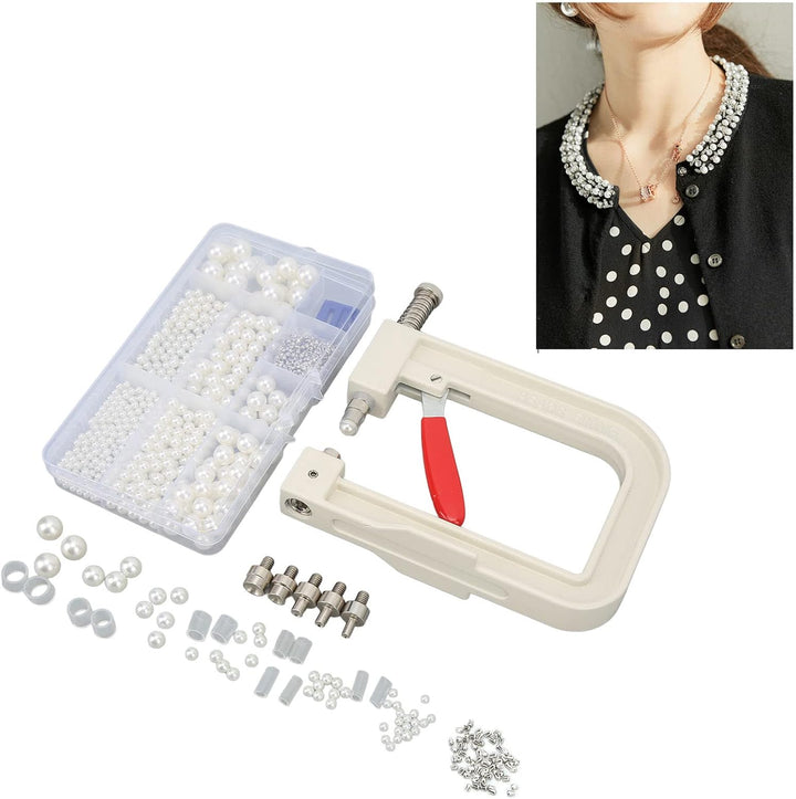 Perlen Setzmaschine Handgefertigte DIY Perle Kappe Niet Handwerk Werkzeug mit 6 Grössen Imitation Pe