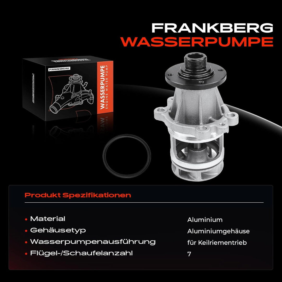 Frankberg Wasserpumpe Kühlmittelpumpe Kühlmittel Pumpe Mit Dichtring Kompatibel mit 3er E30 1.6L 1.8