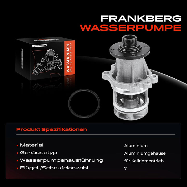 Frankberg Wasserpumpe Kühlmittelpumpe Kühlmittel Pumpe Mit Dichtring Kompatibel mit 3er E30 1.6L 1.8