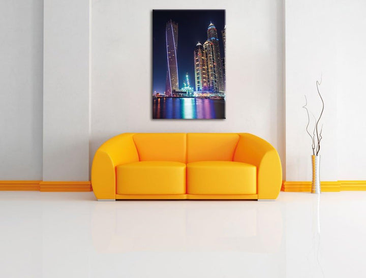 Dubai Burj al Arab, Format: 100x70 auf Leinwand, XXL riesige Bilder fertig gerahmt mit Keilrahmen, K