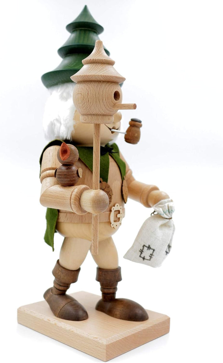 Kuhnert - Original Erzgebirgische Holzkunst Räuchermann Räucherfigur Wichtel 35cm - Tannenwichtel, T