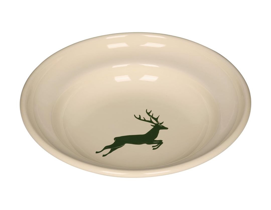 Riess, 0306-072, Emailleteller tief ø 22cm, HIRSCH GRÜN, Emailliert, Vol. (rec.): 0,5 Liter, Made in
