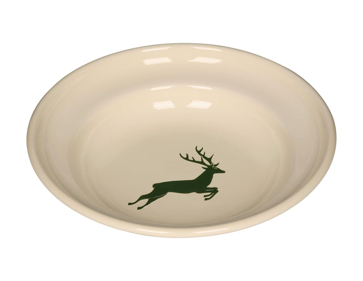 Riess, 0306-072, Emailleteller tief ø 22cm, HIRSCH GRÜN, Emailliert, Vol. (rec.): 0,5 Liter, Made in