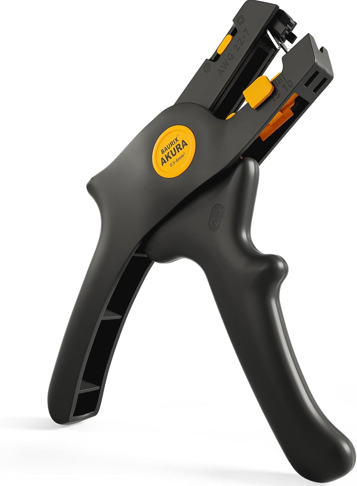 BAURIX® Abisolierzange automatisch – Abisolierwerkzeug mit Kabelschneider für Kabel 0,5–6mm² – Für E