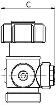 Simplex Einrohr-Hahnblock EXCL. D2/50 - Thermostat-Heizkörperventil für präzise Temperaturregelung -