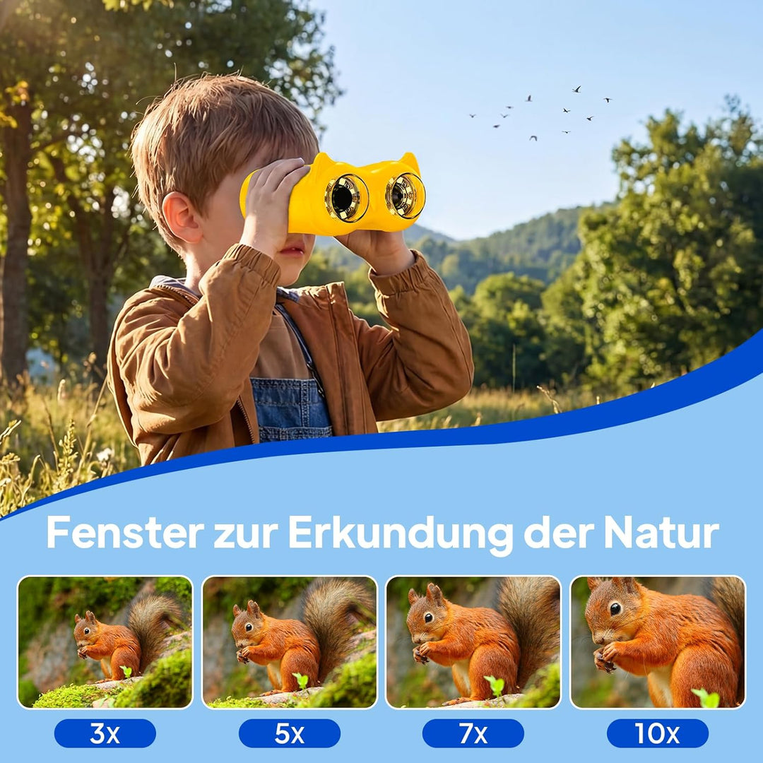 Ashfly Mikroskop für Kinder und Fernglas für Kinder, 1000X USB 2-in-1 tragbares Taschenmikroskop, 4K
