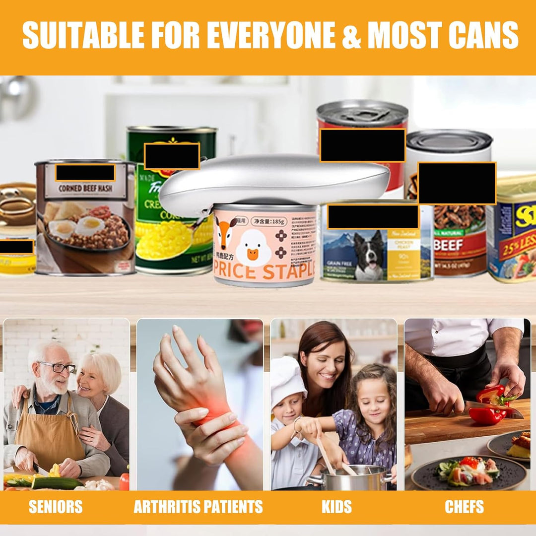 Dosenöffner Elektrisch, One-Touch Batteriebetriebener Dosenöffner Leicht zu Öffnende Runde Dosen all