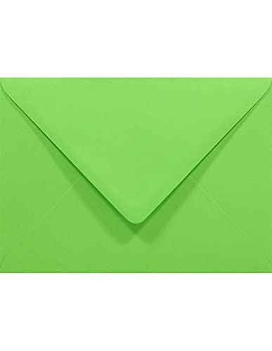 Netuno 1000 Brief-Umschläge Grün DIN B6 125x 175 mm 80g Rainbow Briefkuverts farbig Spitzklappe ohne