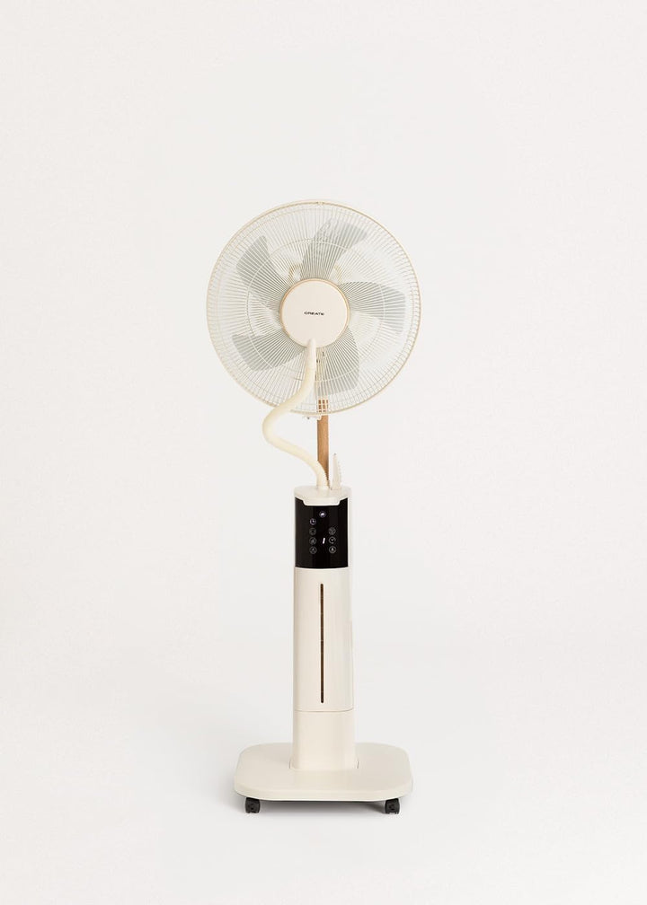 CREATE / AIR MIST PRO/Oszillierender Vernebelungsventilator mit Fernbedienung Cremeweiss/Leise, Vent