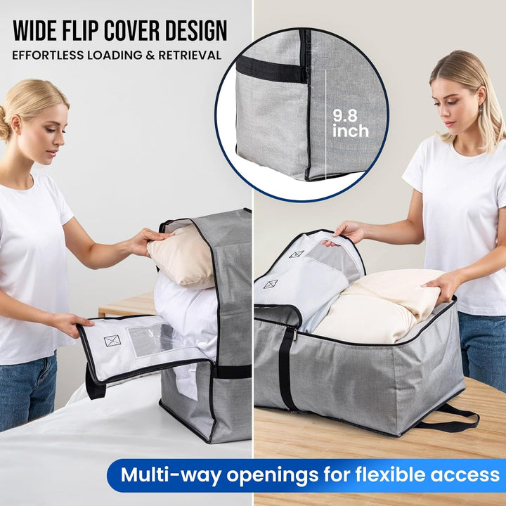 TAILI Vertikale Umzugstaschen, starke Griffe und Reissverschlüsse, Kleideraufbewahrung, Wäschesäcke,