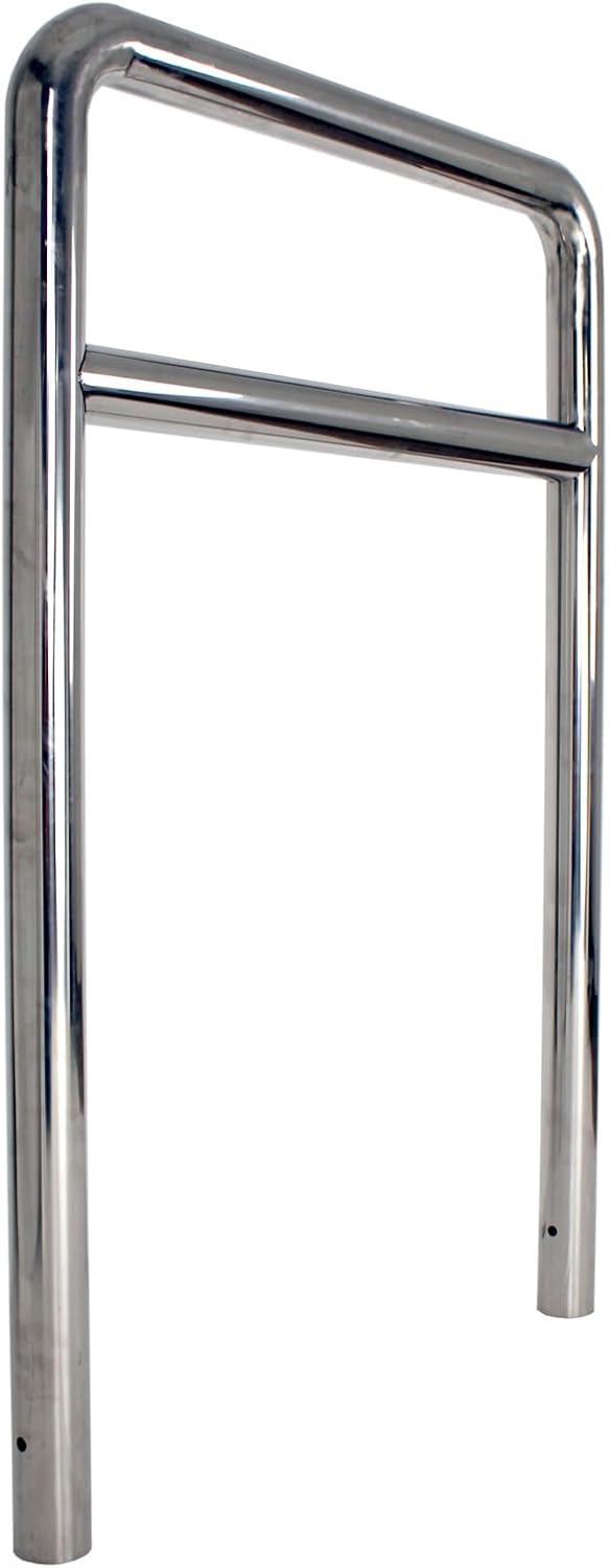 2x TRUTZHOLM Fahrradanlehnbügel Fahrradständer Anlehnständer mit Knierohr 118 x 78 cm aus Edelstahl