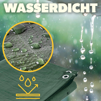 KADAX wasserdichte Gewebeplane, 40m² gestärkte Schutzplane, Plane in 10 verschiedenen Grössen, Abdec