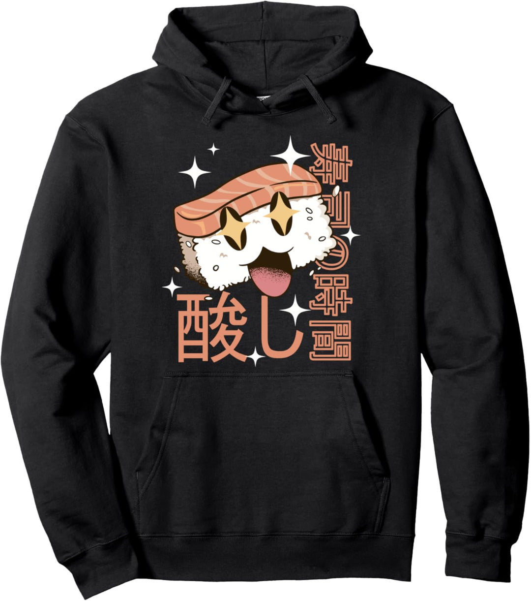Glückliches Sushi Kawaii Essen im japanischen Stil Otaku Art Anime Sushi Pullover Hoodie