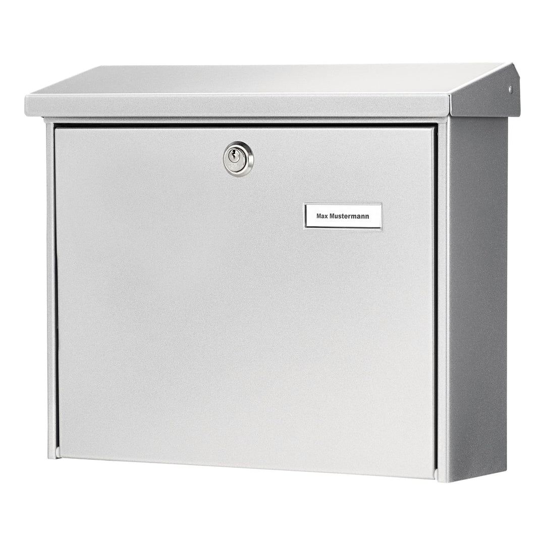 Burg-Wächter Briefkasten mit Öffnungsstopp, A4 Einwurf-Format, EU Norm EN 13724, Verzinkter Stahl, A