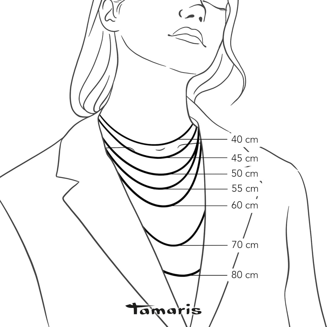 Tamaris Damen Halskette in Silber aus Edelstahl TJ-0001-N-45