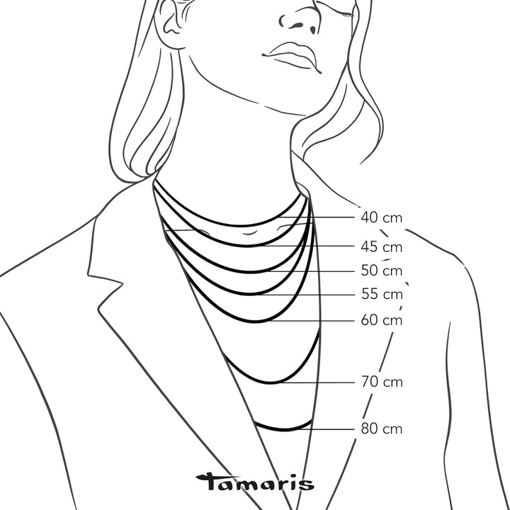 Tamaris Damen Halskette in Silber aus Edelstahl TJ-0001-N-45