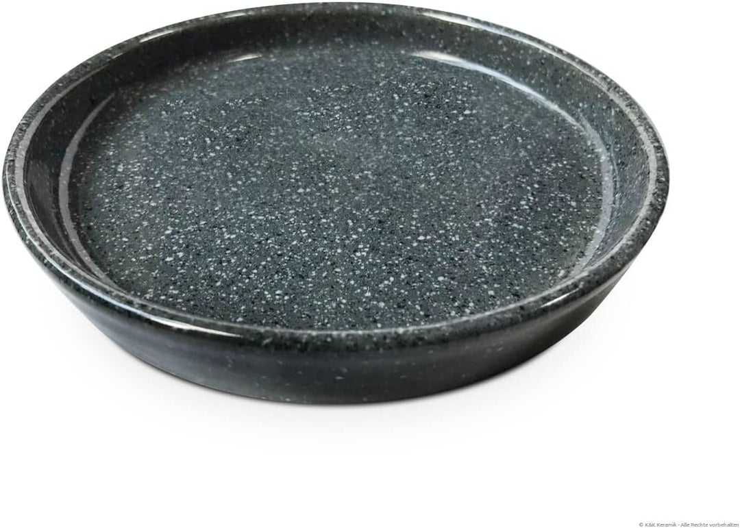 K&K Keramik Unterschale/Untersetzer rund witterungsbeständig Aussen Ø40 cm, Innen Ø35,5 cm robust, d