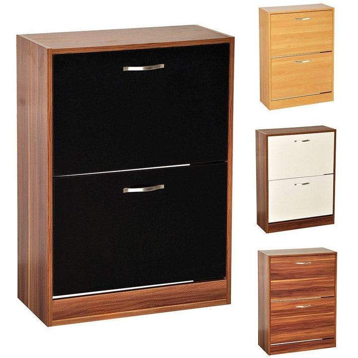 Vida Designs Schuhschrank mit 2 Schubladen, Schrank, Schuhaufbewahrung, Organizer, herunterziehbares