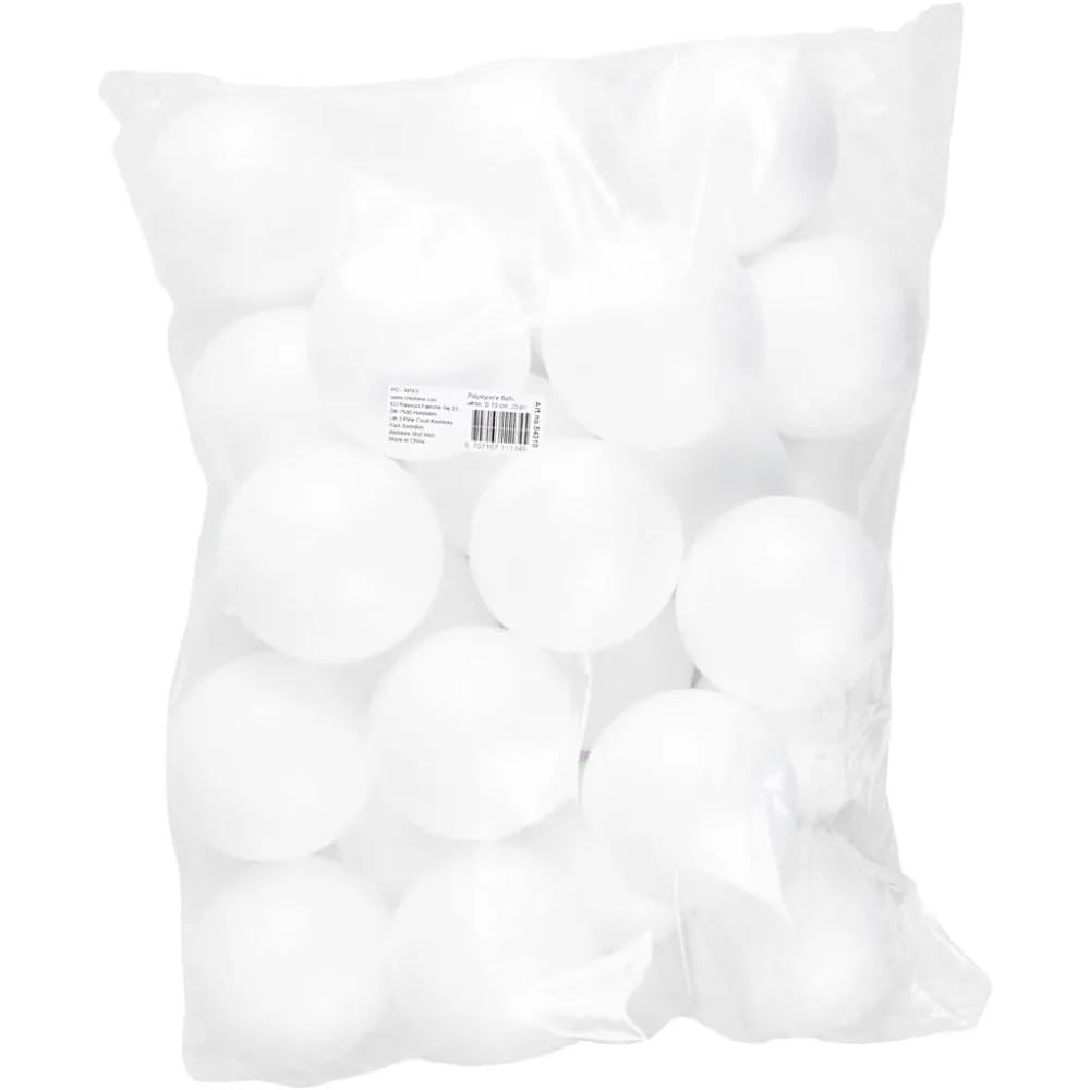 Creativ Styroporkugeln, D: 10 cm, Weiss (25 Stück)