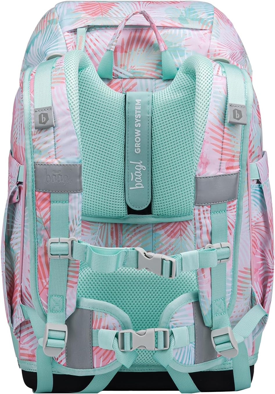 Baagl Airy Plus Schulranzen-Set 5-teilig, 25 l, ab 130 cm (Sunset) | Isoliertes Snackfach; Magnetver