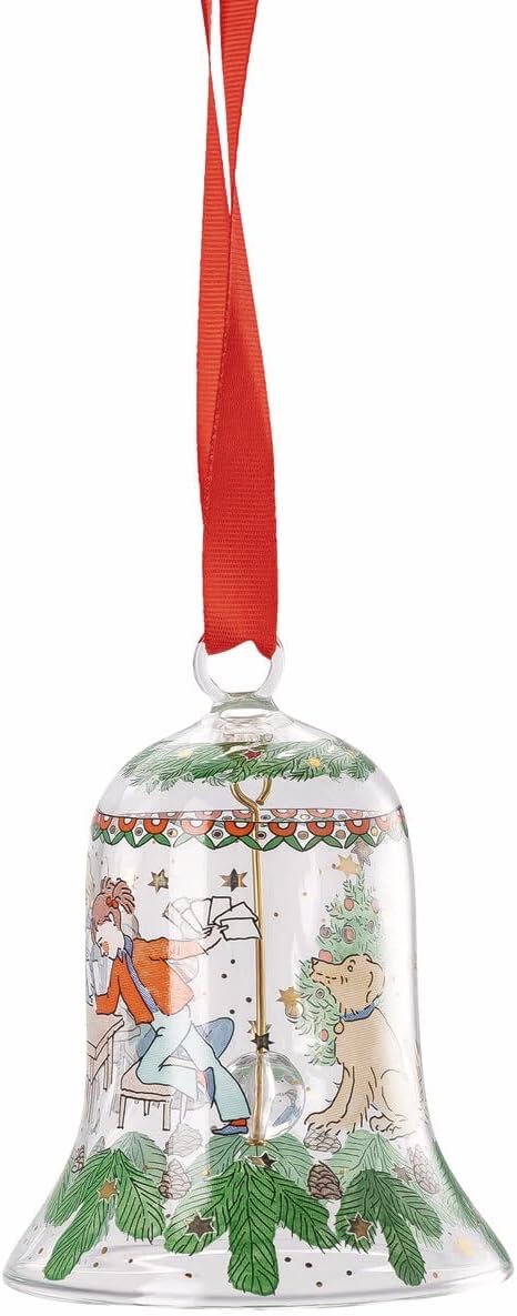 Hutschenreuther Weihnachten Sammelkollektion 2025 Glasglocke Weihnachtsspiele Weihnachtsglocke, 7 cm