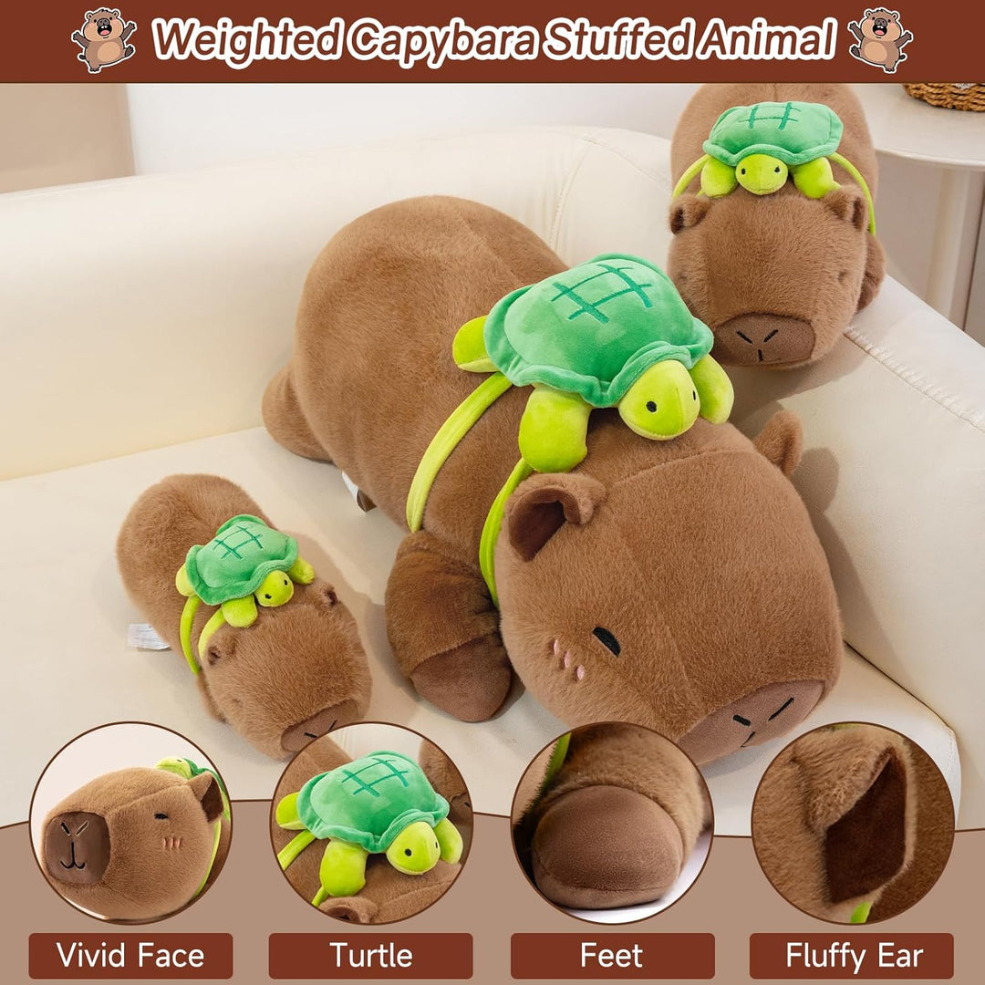 SQEQE Gewichtetes Capybara Kuscheltier, Weiches Wasserschwein Plüschtier Kuscheltierkissen mit Gewic