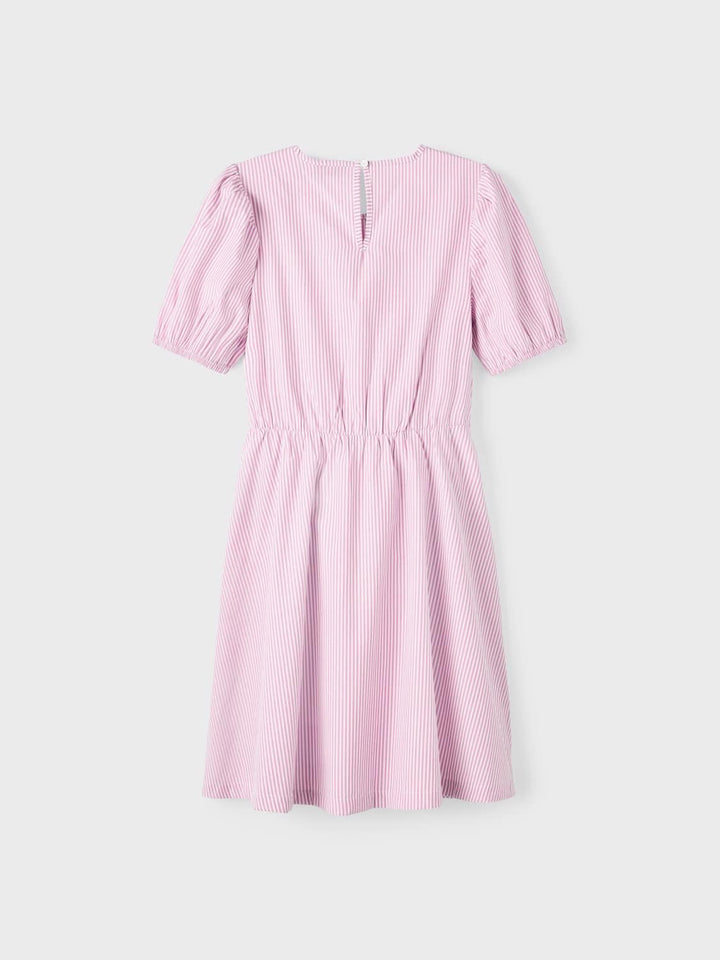 NAME IT Mädchen Nlffilucca Ss Dress Kleid 158 Lilac Chiffon/Stripes:stripes, 158 Lilac Chiffon/Strip