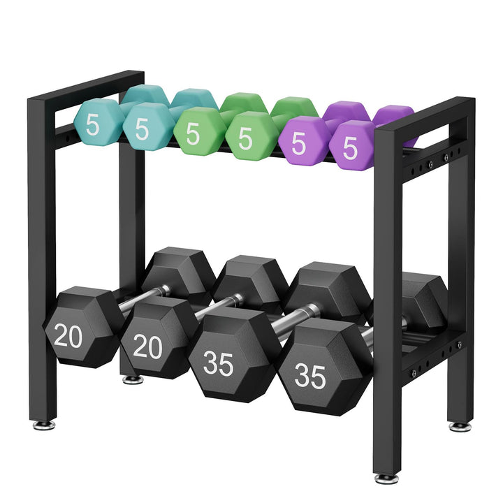 IBUYKE Hantelständer, Verstellbares Hantelgestell für Home Gym, Platzsparender Gewichtsständer 300LB