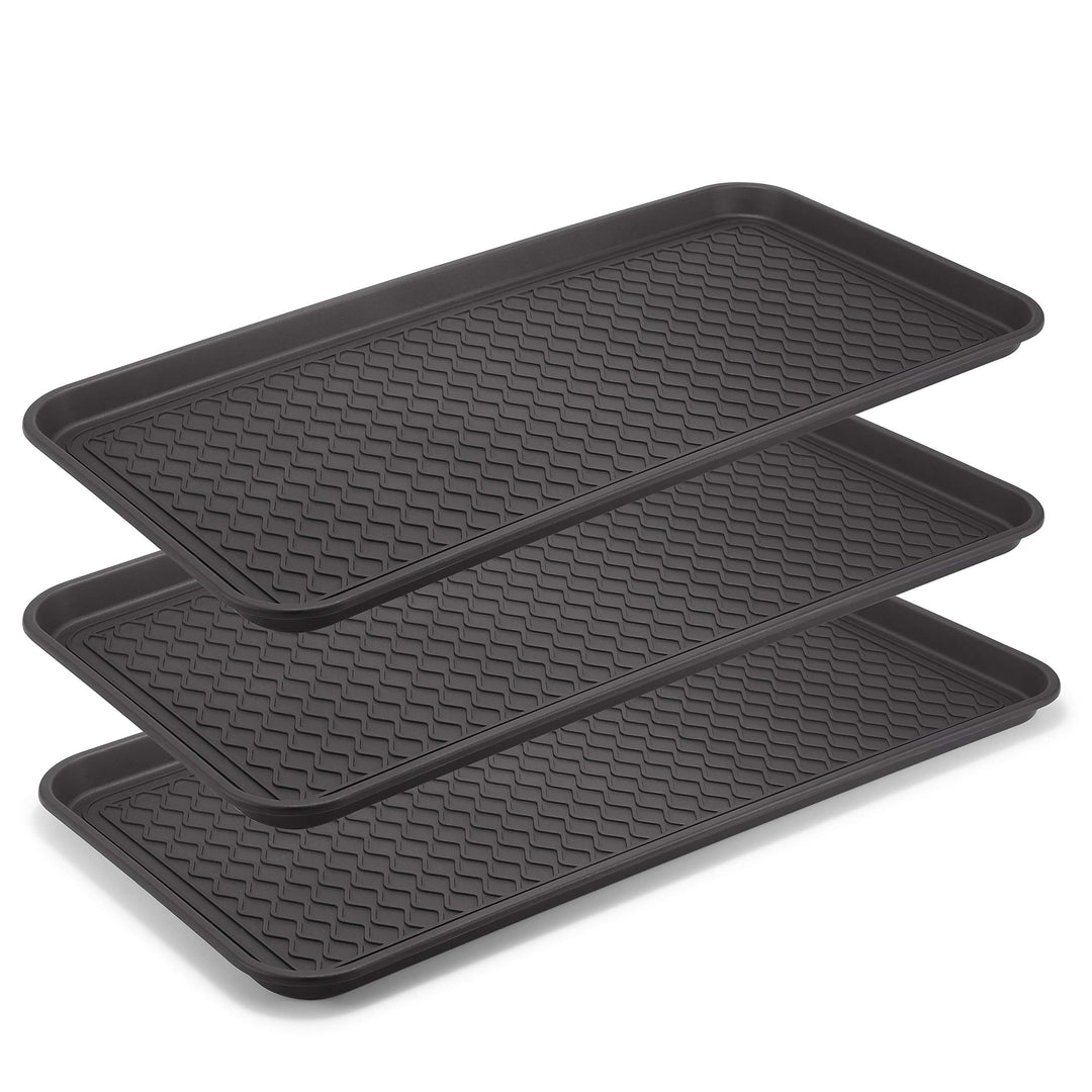 3X XL Schuhabtropfschale Schuhmatte Ablage - Schuhablage 76x38x3cm mit erhöhtem Rand - Abtropfschale