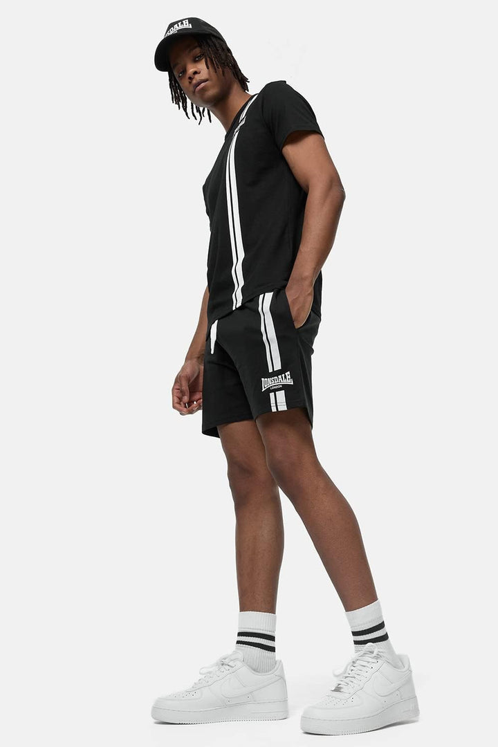 Lonsdale Herren Inverbroom Freizeit T-Shirts M Black/White, M Black/White