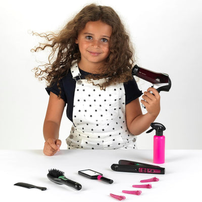 Theo Klein 5885 Klein 5873 Braun Satin Hair 7 Mega Set I Mit Haarglätter, Bürste und vielem mehr I B