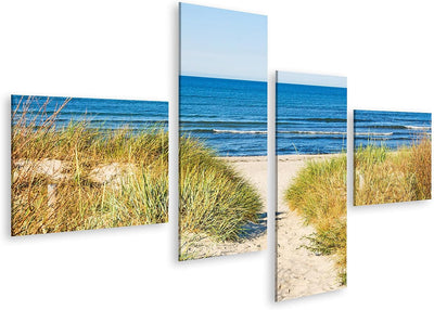 islandburner Bild auf Leinwand Weg Zum Strand An Ostsee Mit Strandhafer Bilder Wandbilder Poster Lei