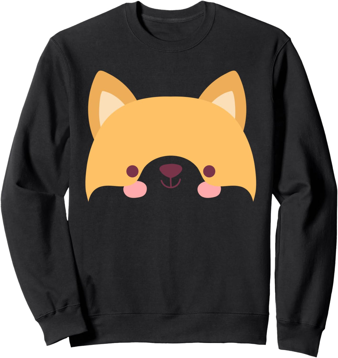 Nettes Fuchsgesicht Halloween Kostüm Kinder Sweatshirt