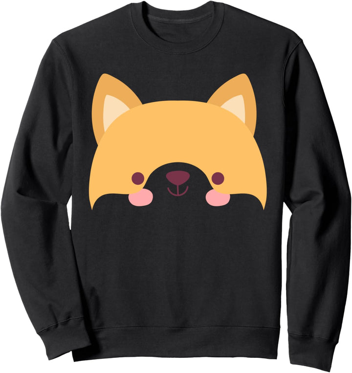 Nettes Fuchsgesicht Halloween Kostüm Kinder Sweatshirt
