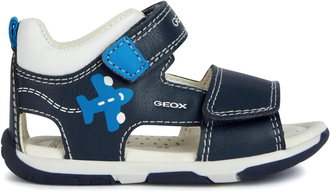 Geox Baby-Mädchen B Sandal Tapuz Girl Erste Schritte 25 EU Navy Lt Blue, 25 EU Navy Lt Blue
