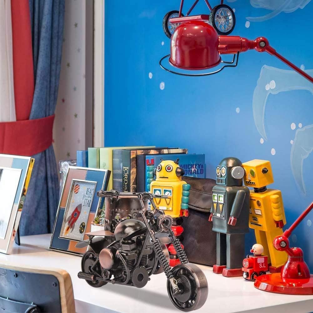 Hztyyier Motorrad Metall Stifthalter, Kreative Büro Desktop Zubehör Geschenkidee, Männergeschenk für