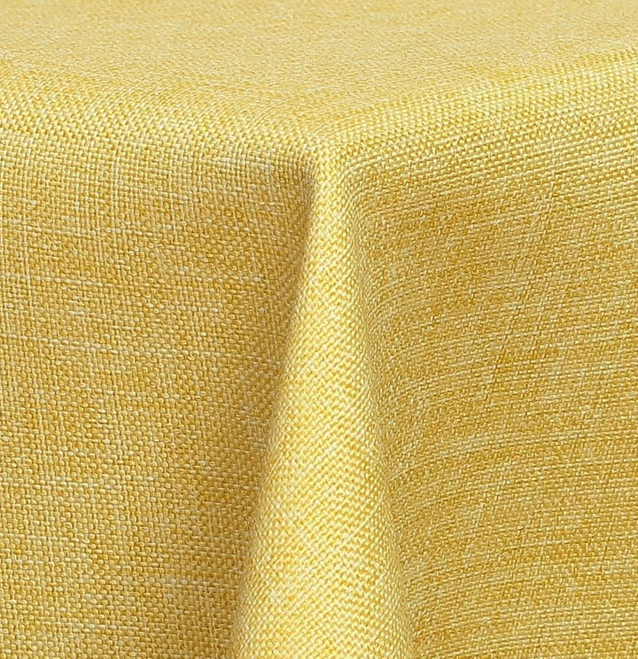 Textil Tischdecke - Leinen Optik - wasserabweisend Eckig 130x160 (Gelb, ca. 130 x 160 cm) Gelb ca. 1