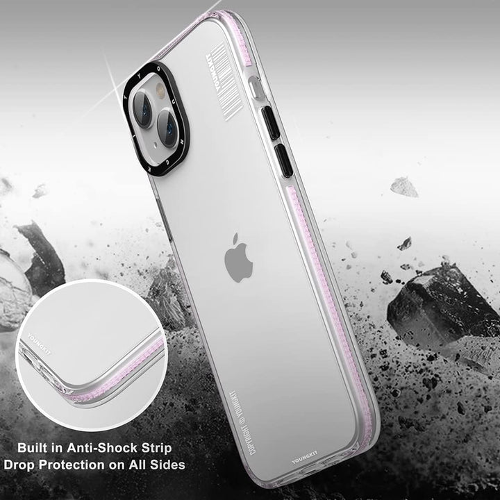YOUNGKIT für iPhone 14 Plus Hülle, Stossfeste Kratzfeste Schutzhülle Slim Klar Case Dünne Griffige T