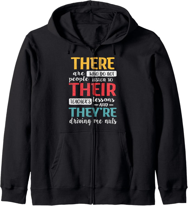 English Grammar Teacher Gift - There Their They're Kapuzenjacke