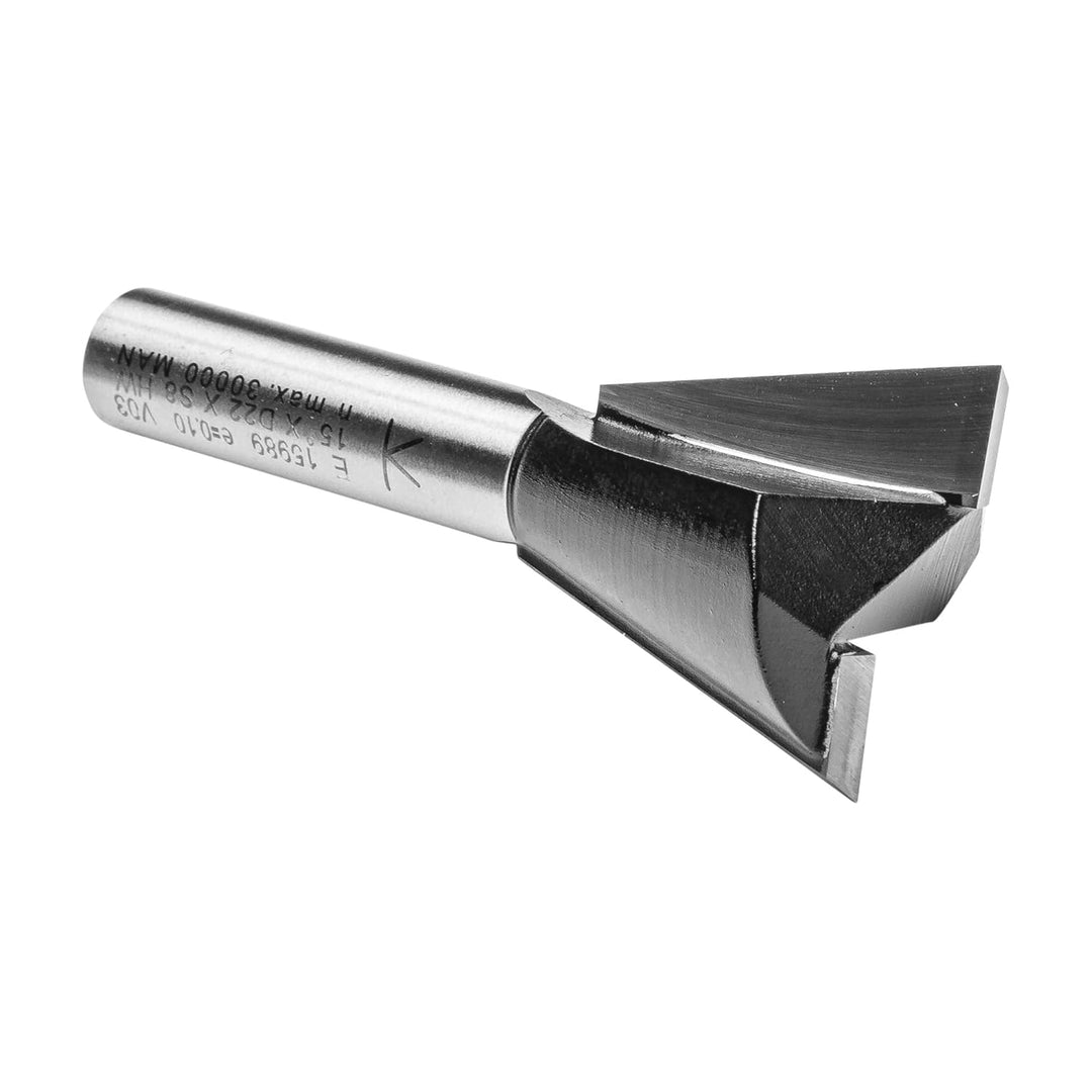 ENT 15989 Gratfräser HW, Schaft (S) 8 mm, Durchmesser (D) 22 mm, NL 22 mm, E 15°, SL 32 mm, ohne Vor