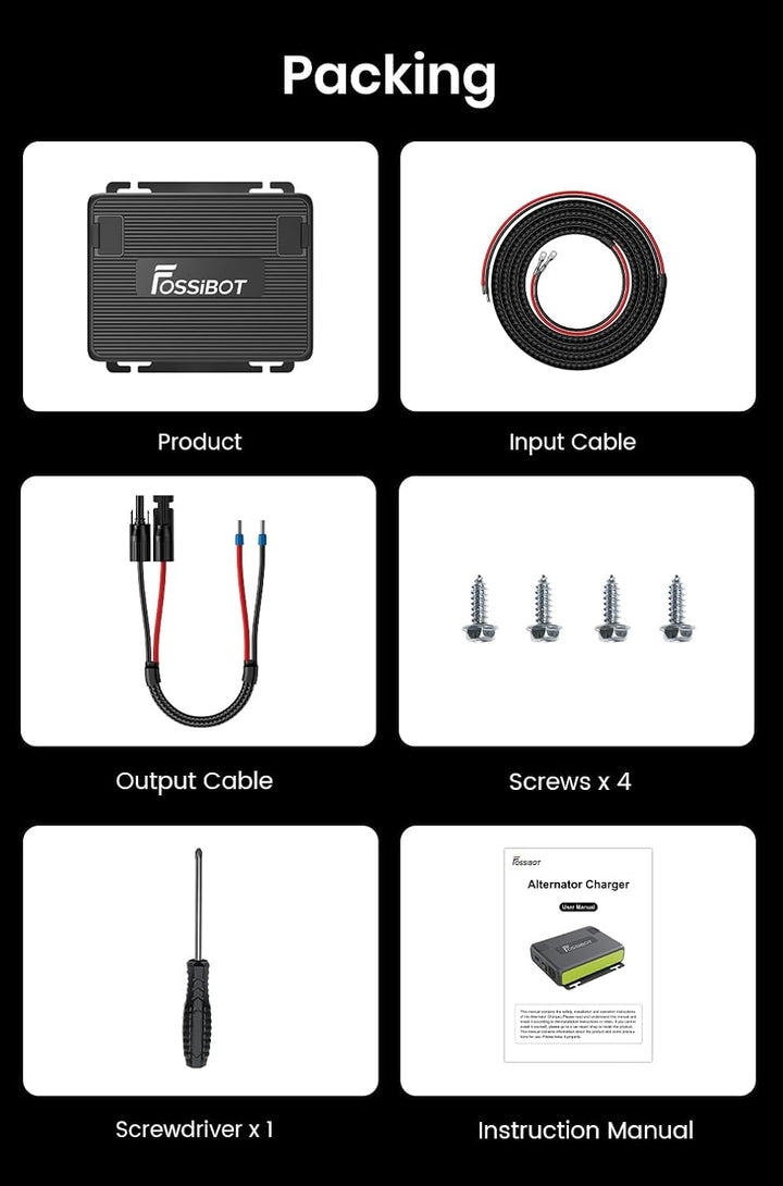 FOSSiBOT FAC580 580W Batterieladegerät, schnelles DC-DC-Ladegerät für 99% Tragbare Powerstation, 6×s