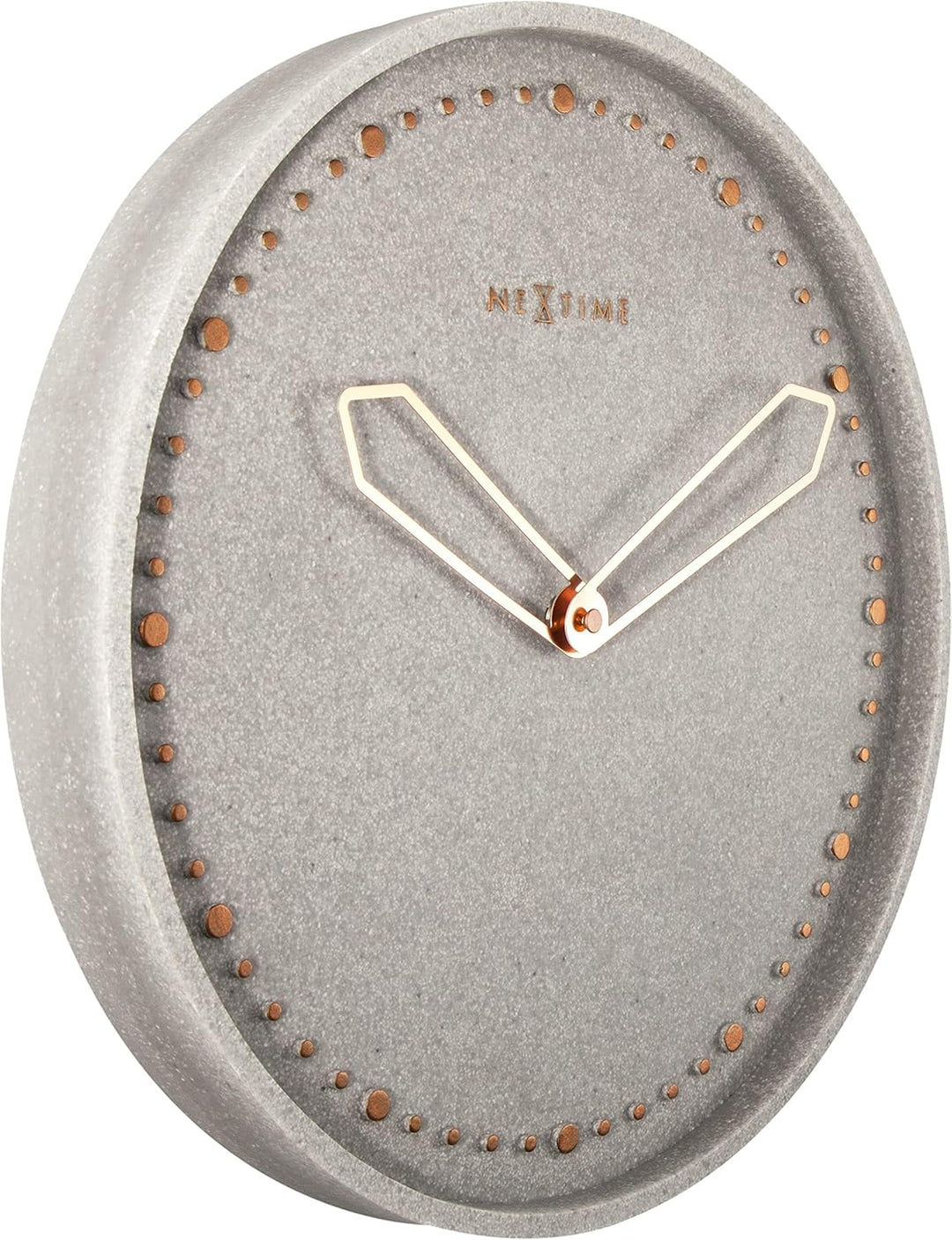 NeXtime Wanduhr "CROSS", lautlos, rund, Stein / Metall, schwarz ø 35 cm Ø 35 cm Schwarz, Ø 35 cm Sch