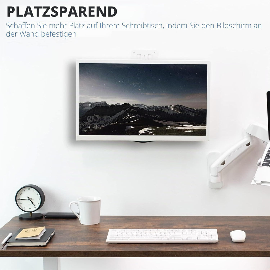 VIVO Wandhalterung für stehende Arbeitsplätze, höhenverstellbar, für 1 Bildschirm mit max. VESA 100
