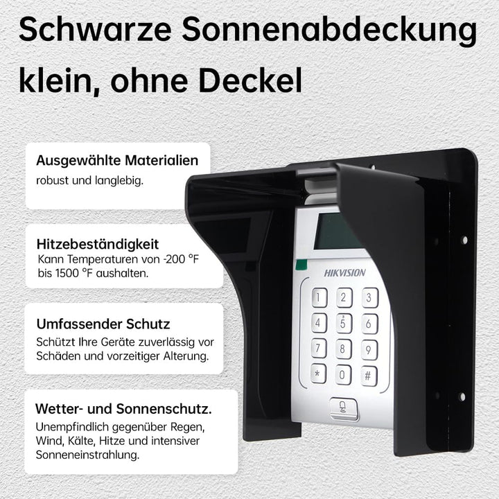 Schwarzes Acryl Video Türklingel Regenschutz,geeignet für Fingerabdruck-Controller, Sicherheitssyste